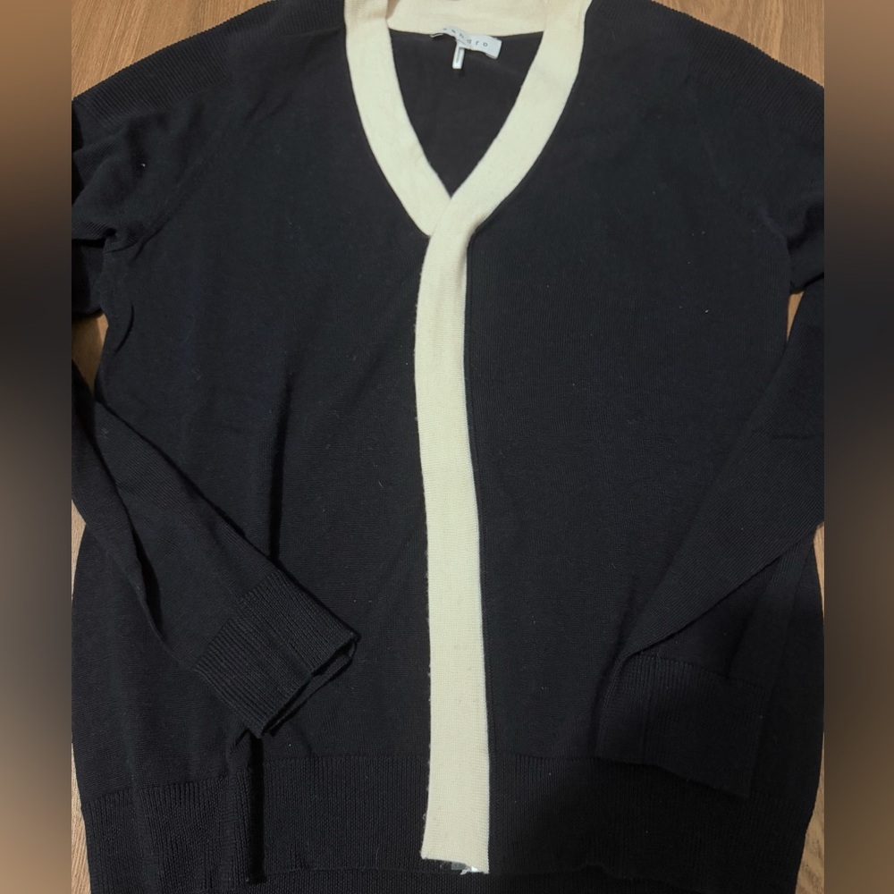 Sandro Black and Cream Cardigan